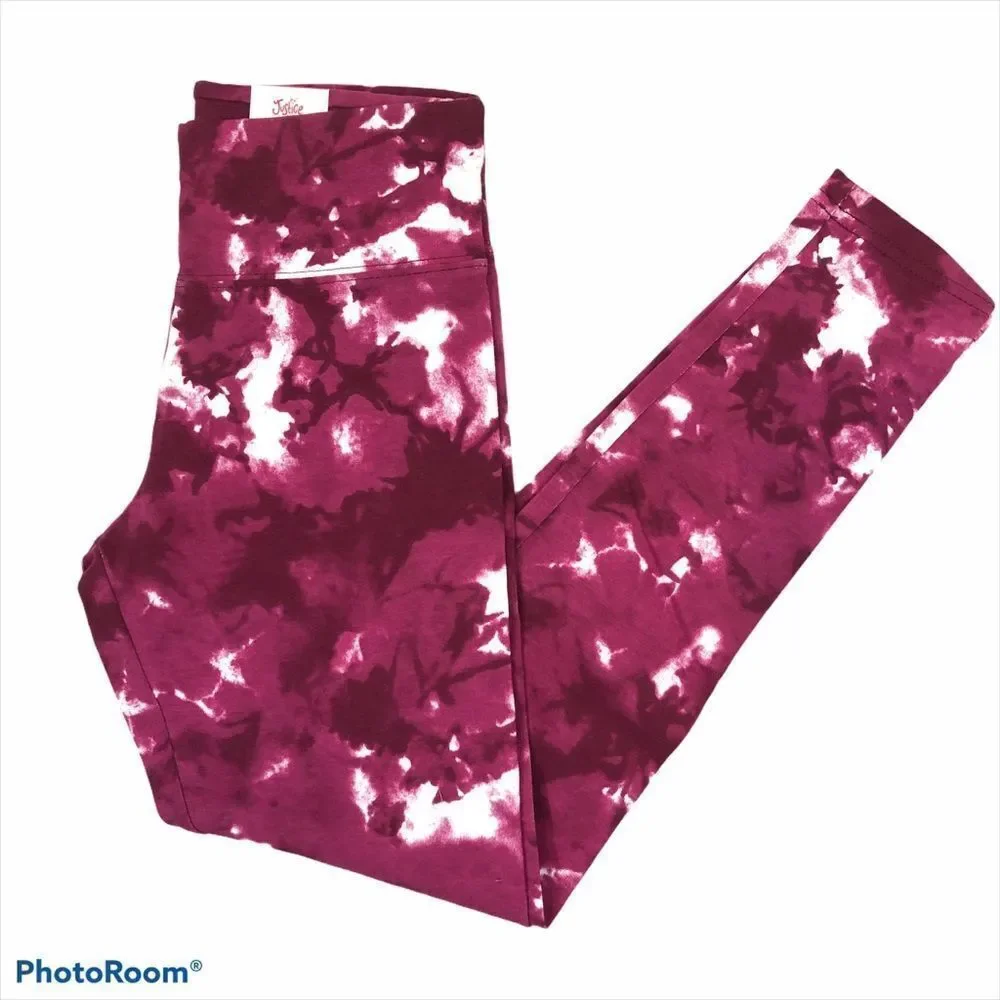 NWT Justice Full‎ Length Pattern Print Leggings 10